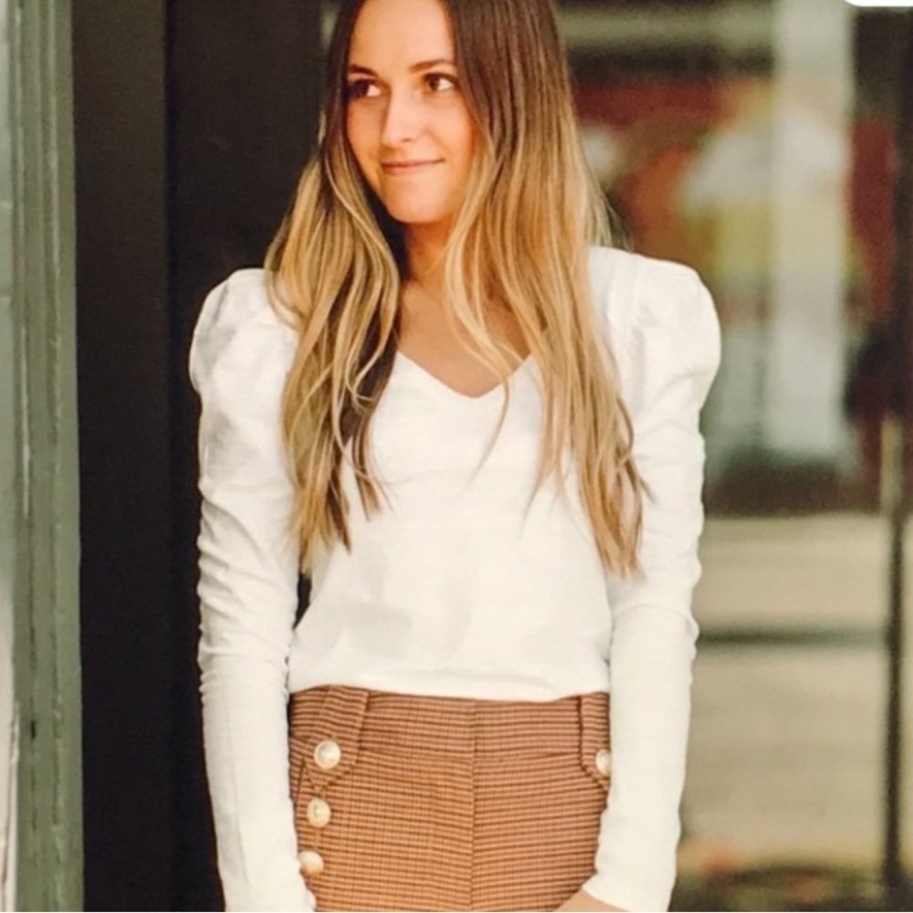 Nation Ltd Elizabeth Cream Puff Sleeve Tee